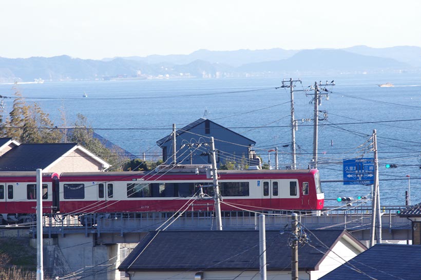 東京湾を見ながら